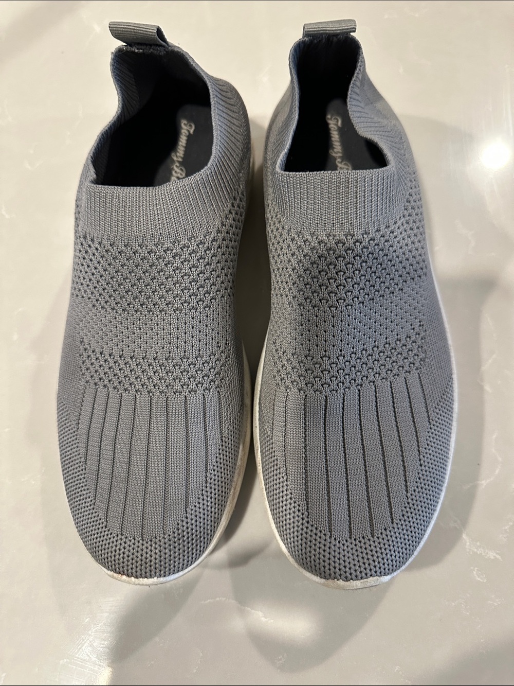 Tommy Bahama Gray Knit Slip-On Athletic Shoes